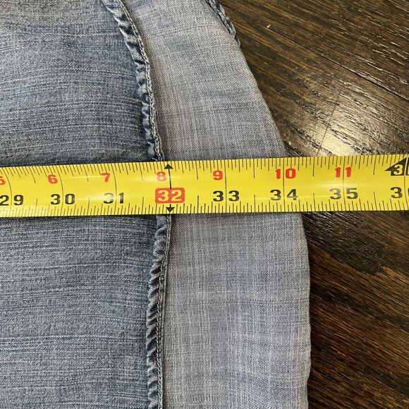 Velvet Heart Shirt Dress Women’s M Blue Chambray Tencel Roll Tab Sleeve Pockets - Picture 7 of 11